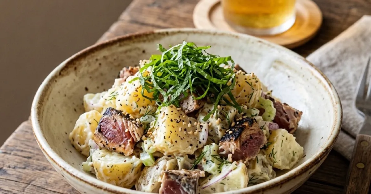 カツオのたたきで作る和風ポテサラが最高のビールのあてだった