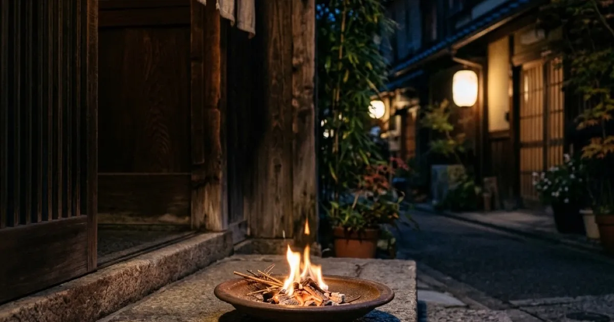 近所の人が皿の上で火を燃やしていたので調べたら、東京のお盆は7月だった